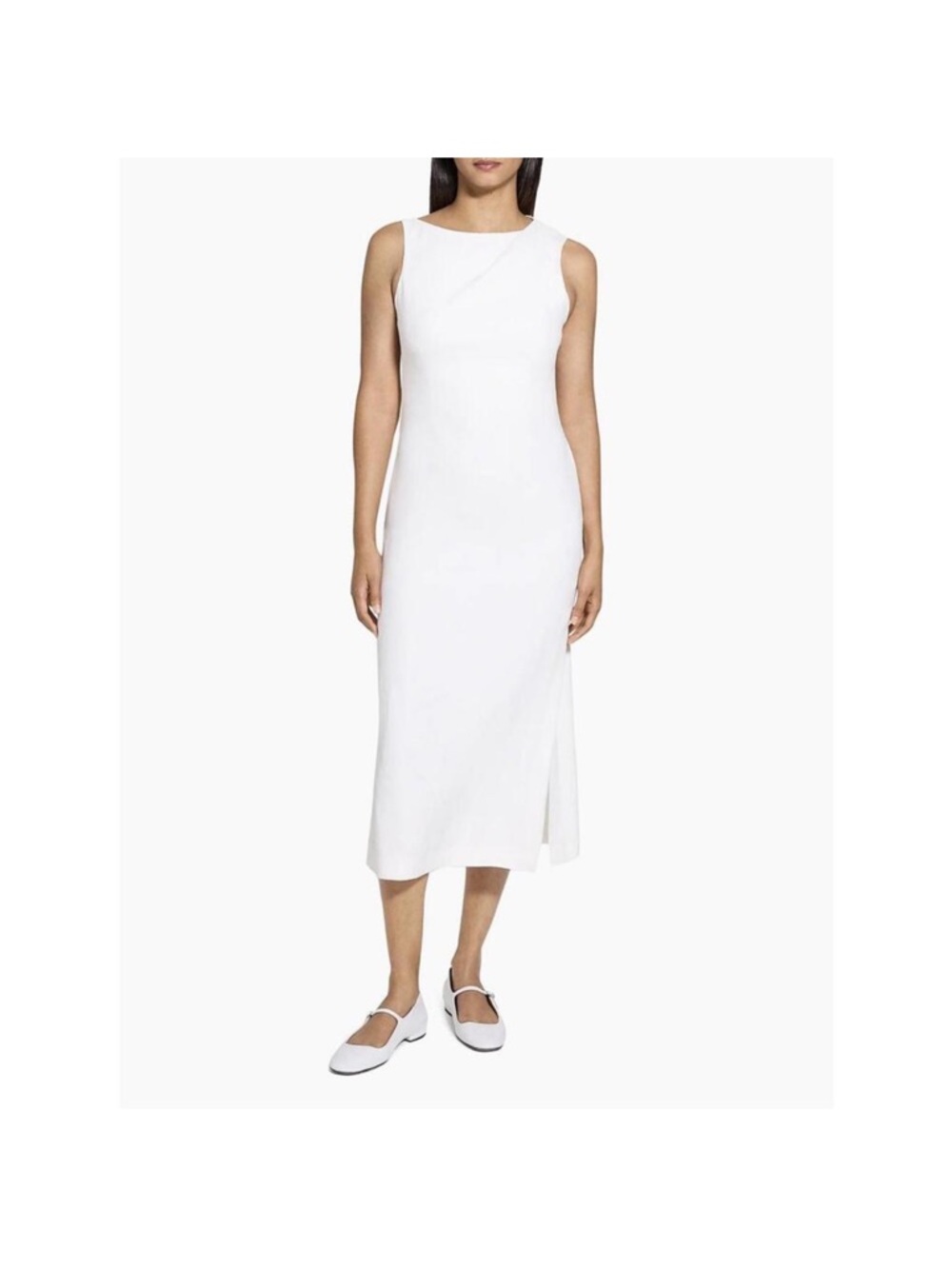 Theory Cream drape dress NWT